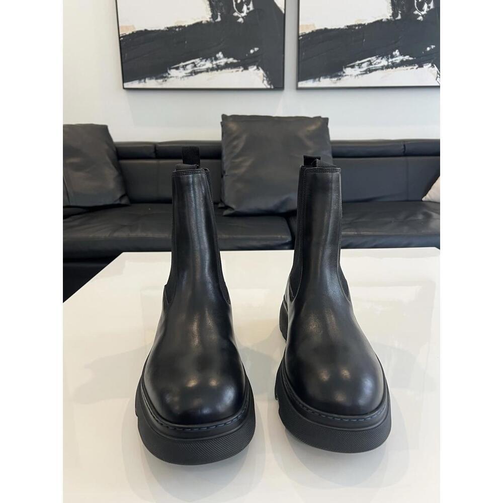 $1250 Men’s Burberry Creeper Chelsea leather boots EUR 46 /US 13 - Picture 6 of 11